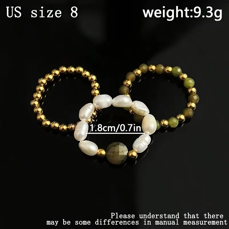 3dílná sada prstenů - Barva: Oranžová