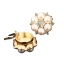 Krycí knoflík Perlový květ se štrasem