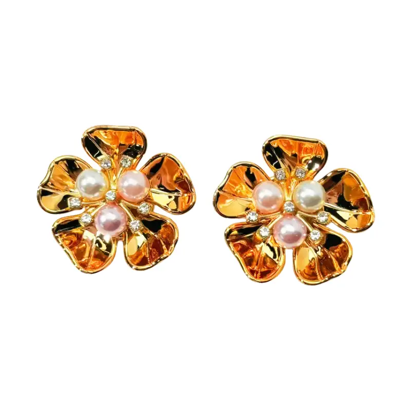 Krycí knoflík Zlatá květina