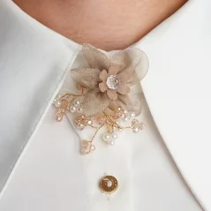 Krycí knoflík Organza Flower
