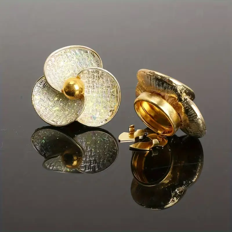 Krycí knoflík Lístek - Barva: Hnědá