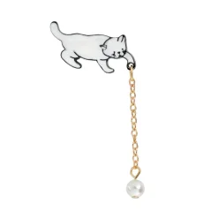 Brož Kočka s perlou