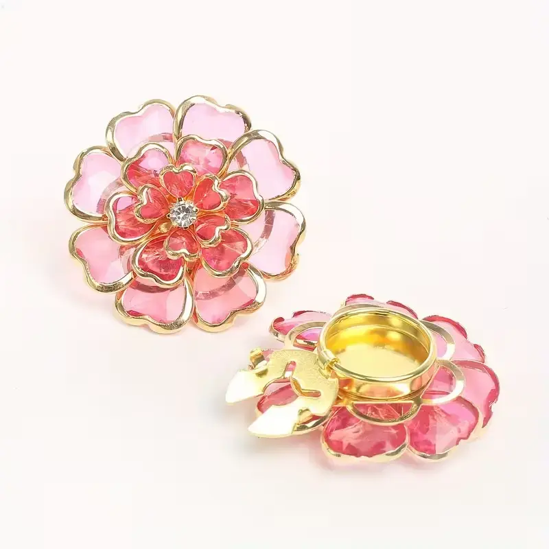 Krycí knoflík Flower - Barva: Nebesky modrá