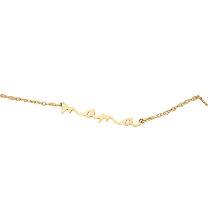 Náhrdelník Mama - Barva: Zlatá