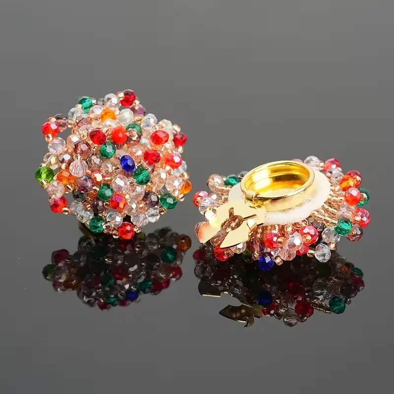 Krycí knoflík s korálky - Barva: Bílá