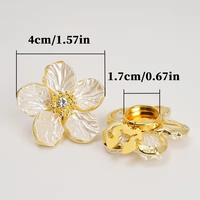 Krycí knoflík Perleťový květ