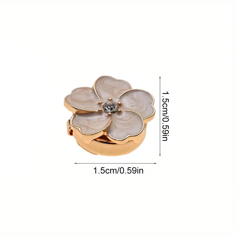 Krycí knoflík Perleťový květ se zirkonem