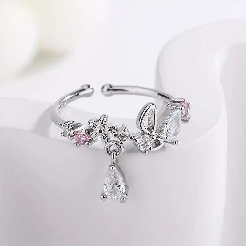 Prsten Motýlí dotek - Barva: Stříbrná