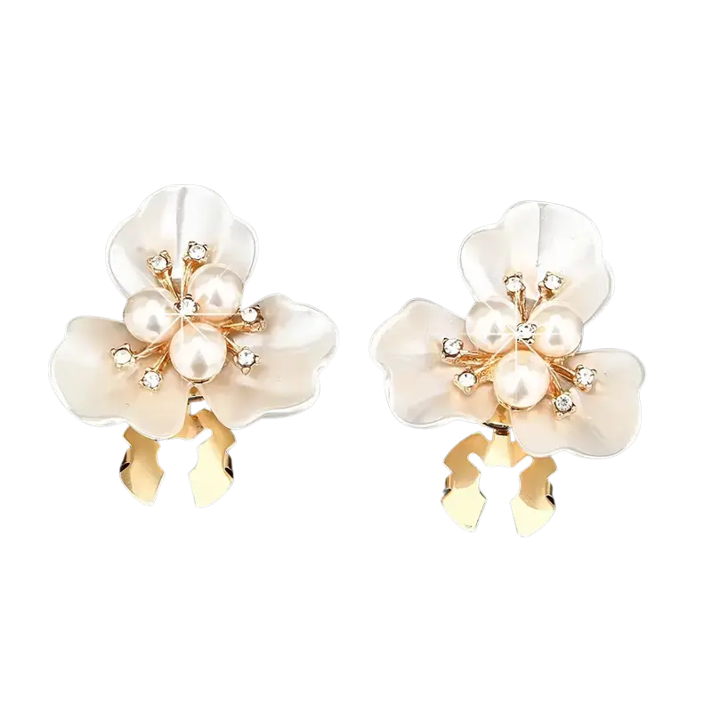 Krycí knoflík Trojlístek - Barva: Bílá