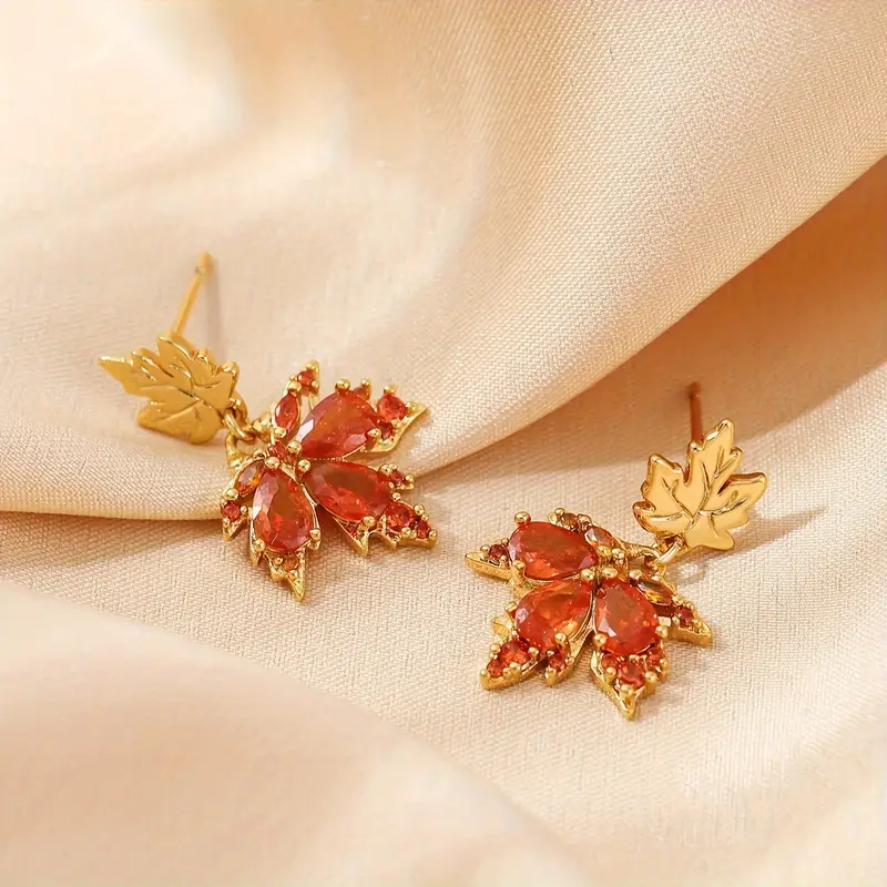 Náušnice Javorový list