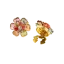 Krycí knoflík Mini Flower - Barva: Červená