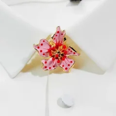 Krycí knoflík Růžová orchidej