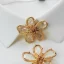 Krycí knoflík Zlatý květ s broušenými kameny
