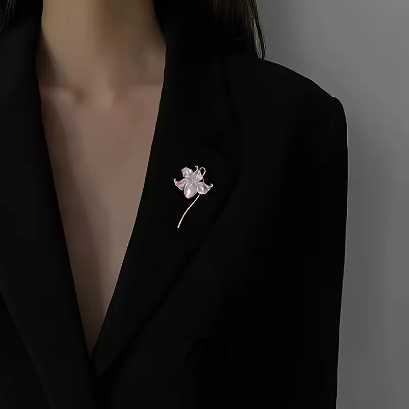 Brož Lilie - Barva: Růžová