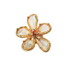 Krycí knoflík Zlatý květ s broušenými kameny