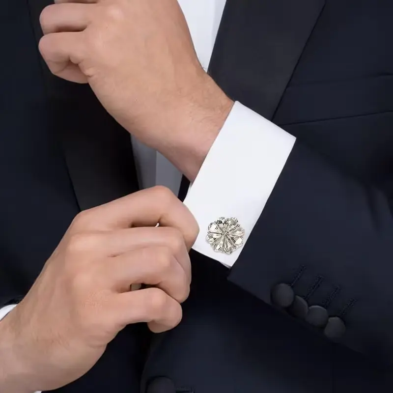 Krycí knoflík Křišťálová květina