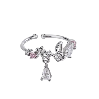 Prsten Motýlí dotek - Barva: Stříbrná