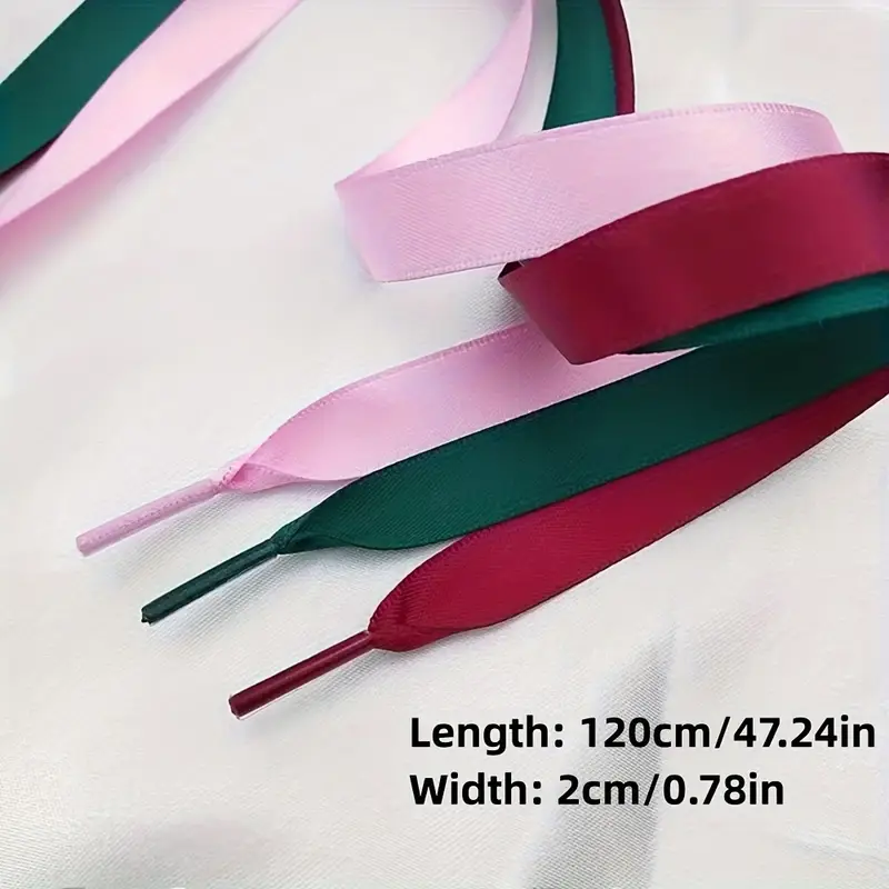 Saténové tkaničky - Barva: Bílá