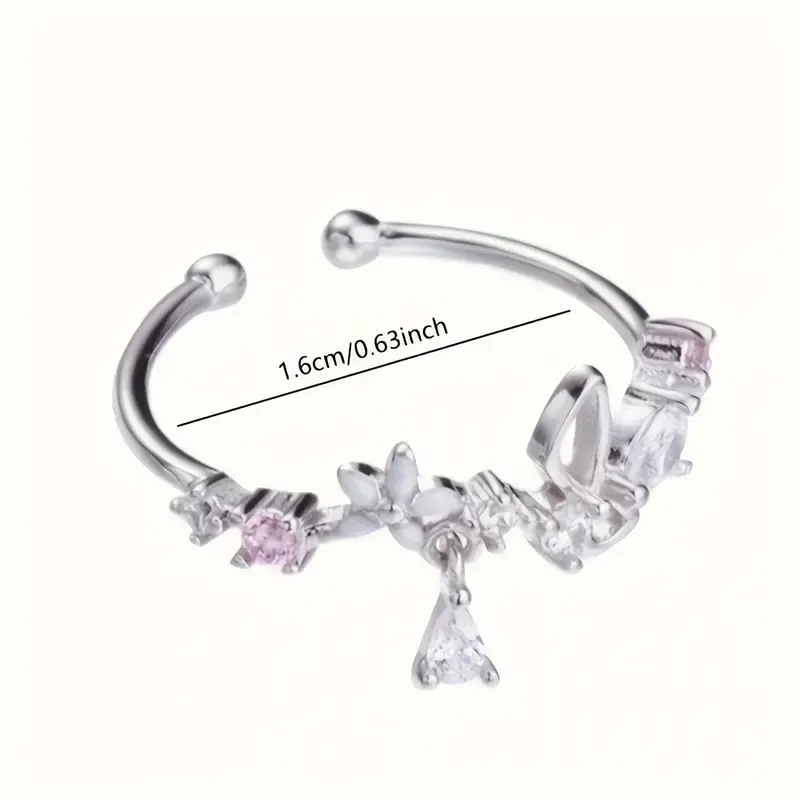 Prsten Motýlí dotek - Barva: Stříbrná