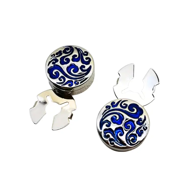 Krycí knoflík Blue - Barva: Stříbrná