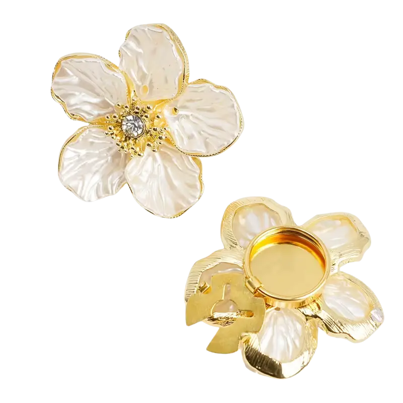 Krycí knoflík Perleťový květ