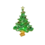 Krycí knoflík Vánoční stromek