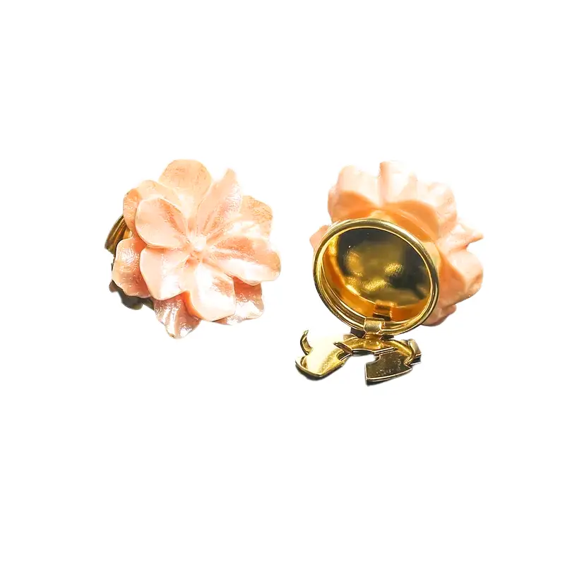 Krycí knoflík Camelie - Barva: Oranžová