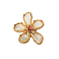 Krycí knoflík Zlatý květ s broušenými kameny