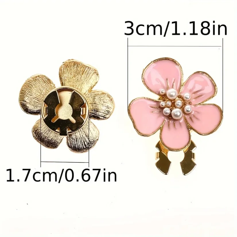 Krycí knoflík Květ s perlami