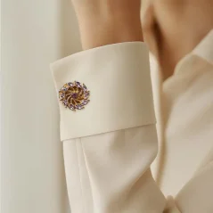 Krycí knoflík Růžový květ