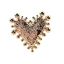 Krycí knoflík Zlaté srdce