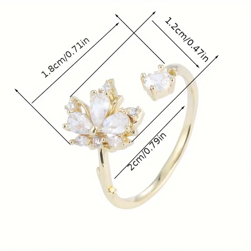 Prsten Javorový list - Barva: Zelená