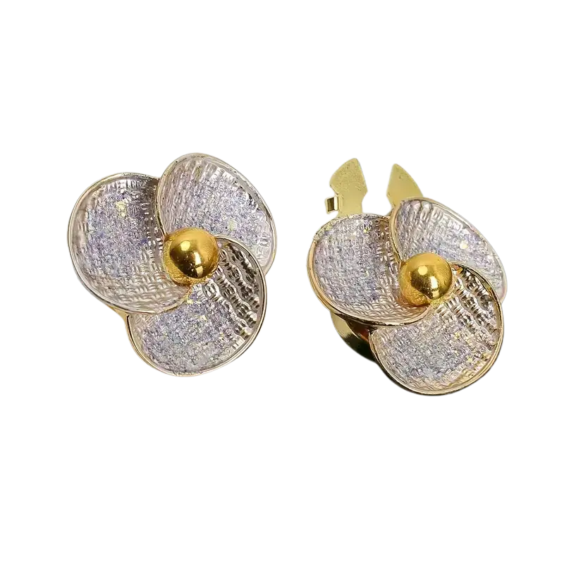 Krycí knoflík Lístek - Barva: Fialová