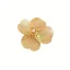Zlatá květinová brož s perličkou