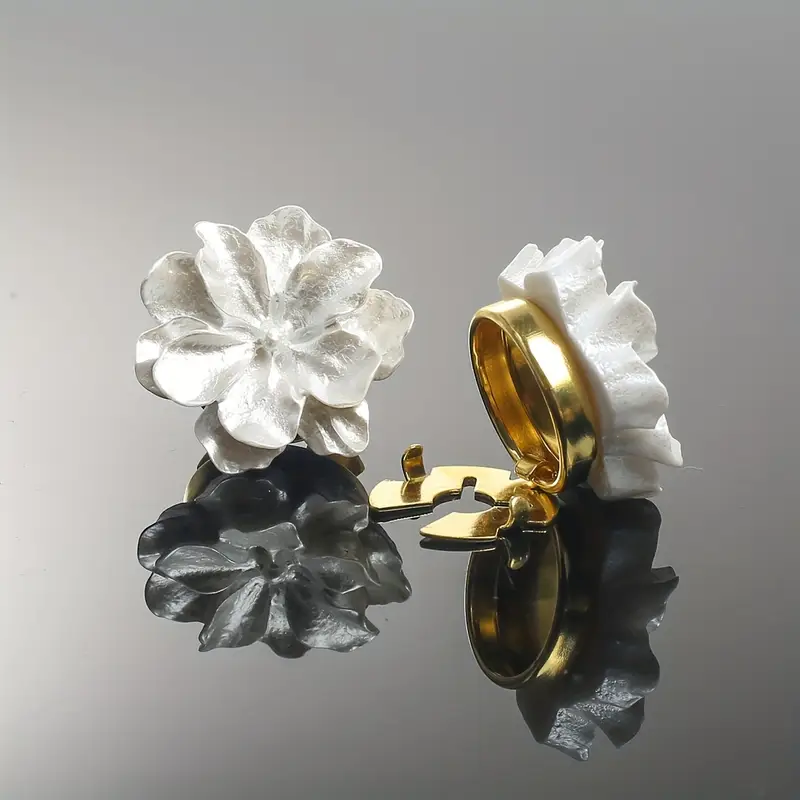 Krycí knoflík Camelie - Barva: Oranžová