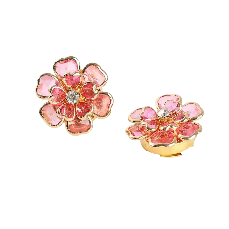 Krycí knoflík Mini Flower - Barva: Růžová