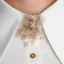 Krycí knoflík Organza Flower - Barva: Béžová