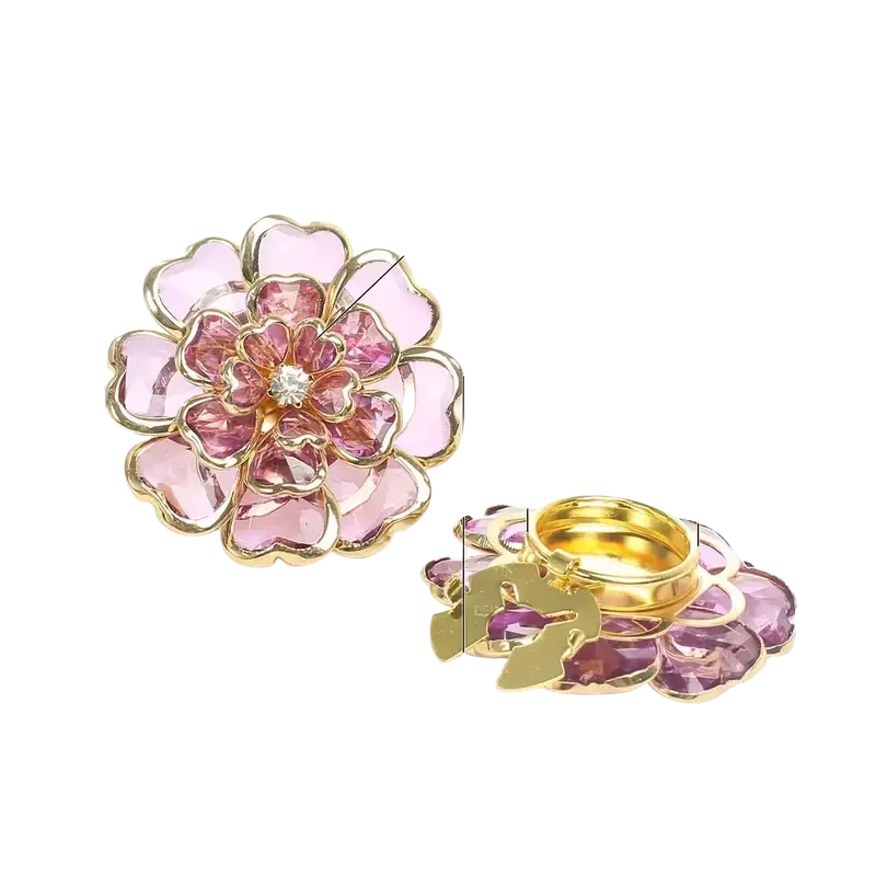 Krycí knoflík Flower - Barva: Nebesky modrá