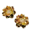 Krycí knoflík Zlatý květ - Barva: Zlatá