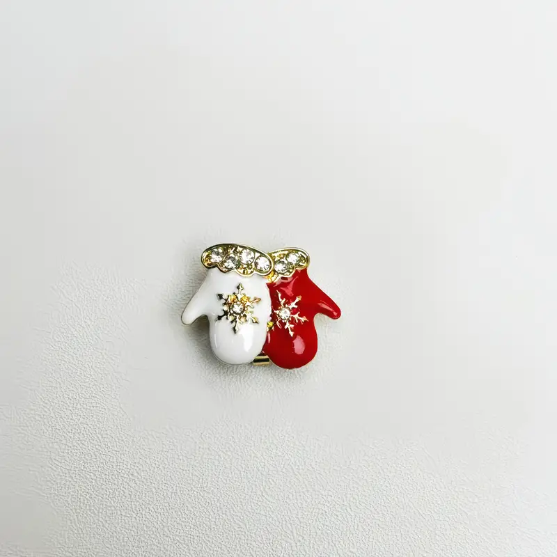 Krycí knoflík Vánoční rukavice