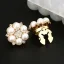 Krycí knoflík Perlový květ se štrasem