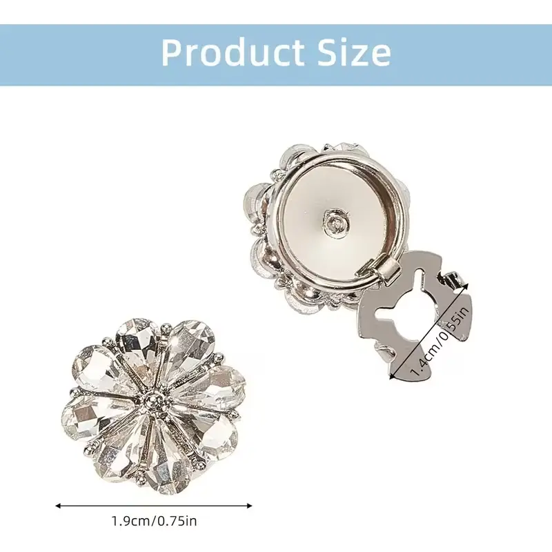 Krycí knoflík Křišťálová květina