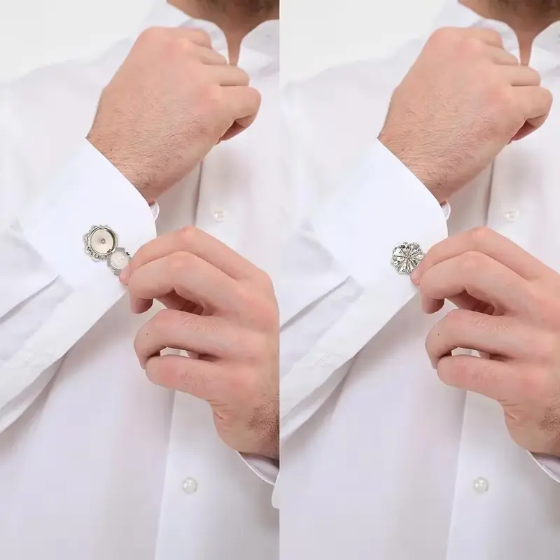 Krycí knoflík Křišťálová květina