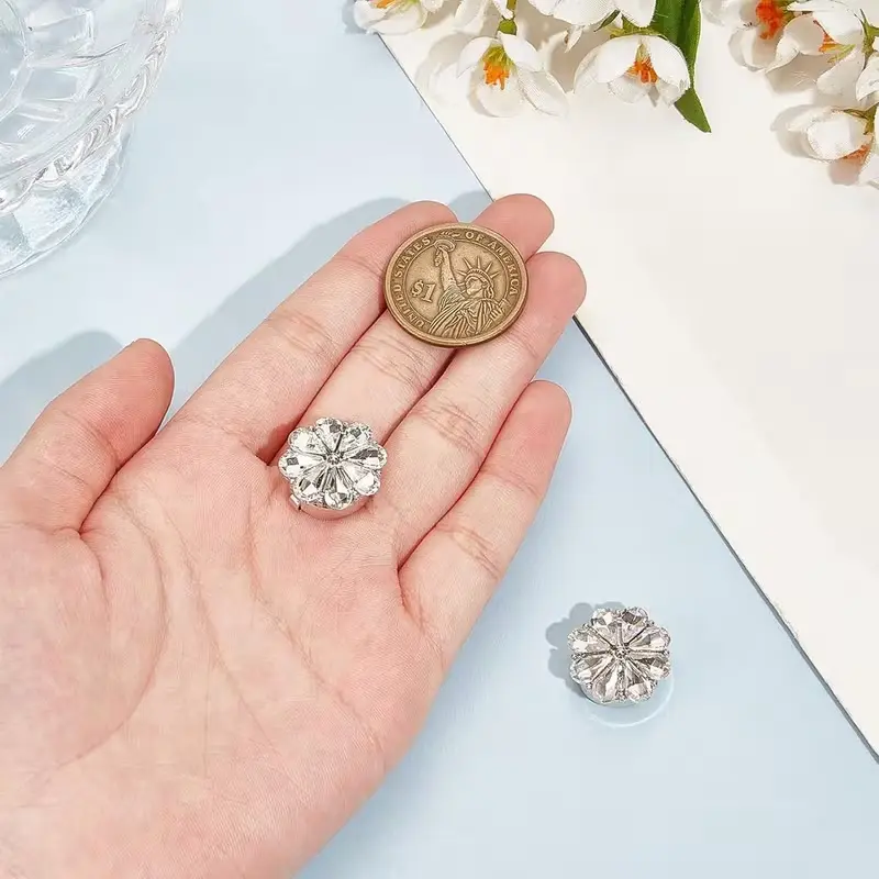 Krycí knoflík Křišťálová květina