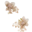 Krycí knoflík Organza Flower - Barva: Béžová