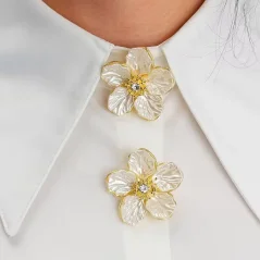 Krycí knoflík Perleťový květ