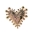 Krycí knoflík Zlaté srdce