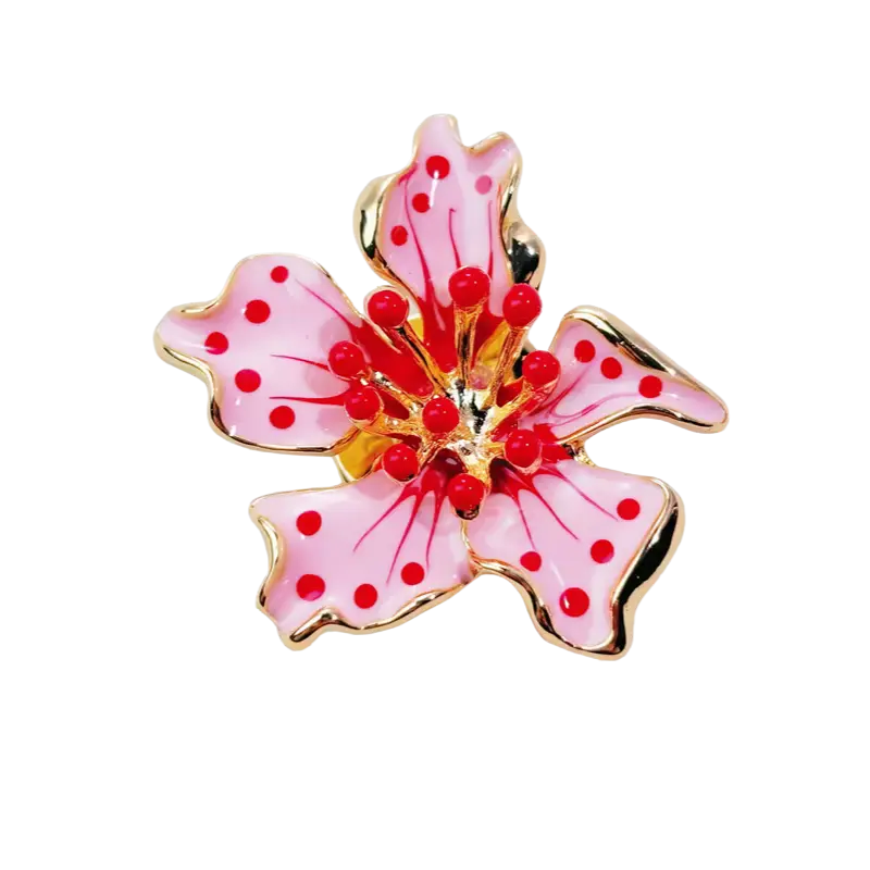 Krycí knoflík Růžová orchidej