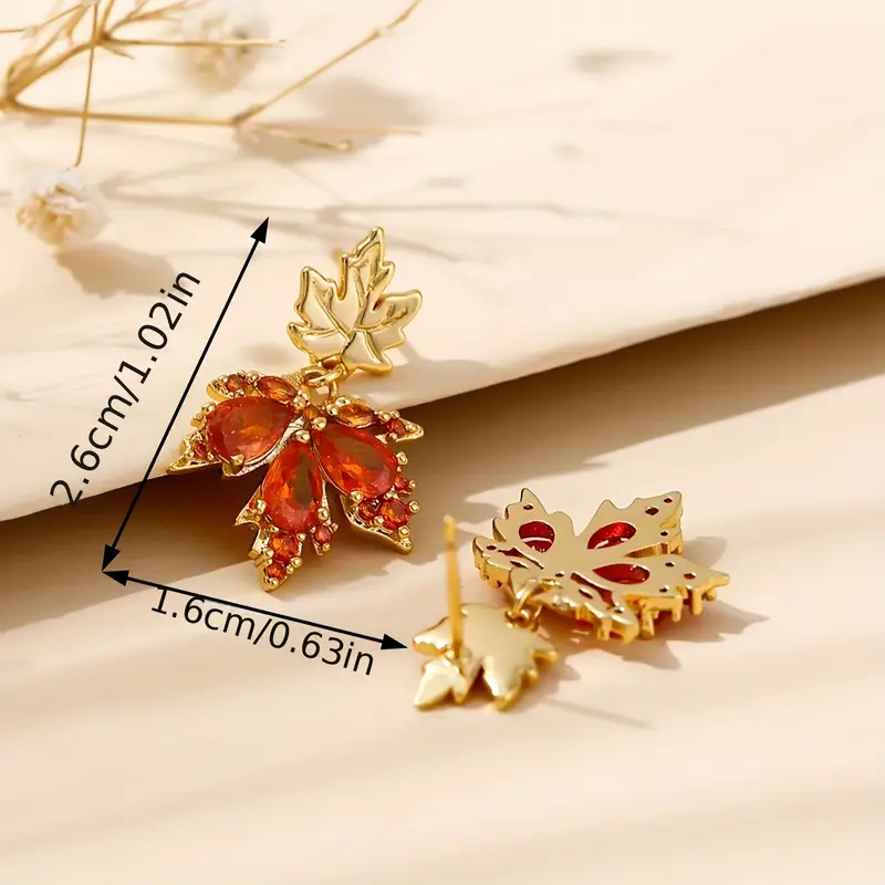 Náušnice Javorový list